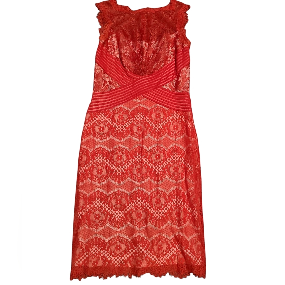 TADASHI SHOJI chantilly lace sheath dress 2 - Picture 9 of 9